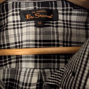 Ben Sherman Black and White Plaid Women's Shirt